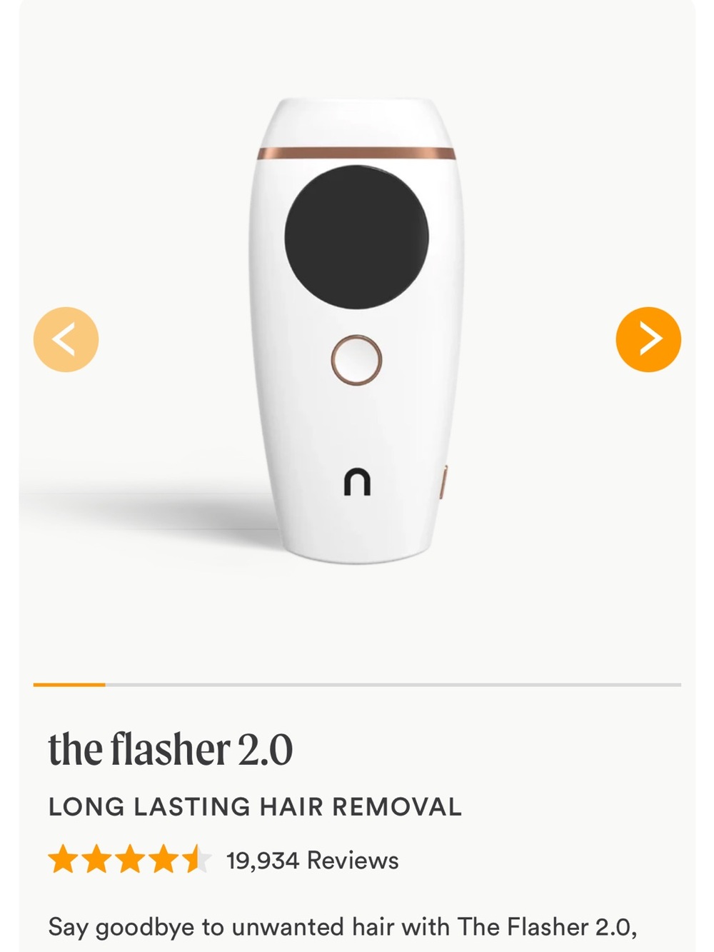 The Flasher 2.0 White Hair Removal Device